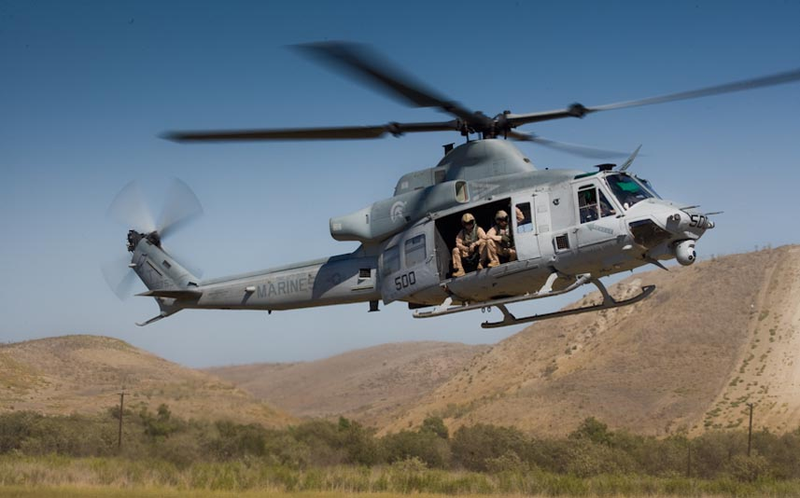Illustration for article titled Watch These Marine UH-1Y Super Hueys Pulverize A Fake Town